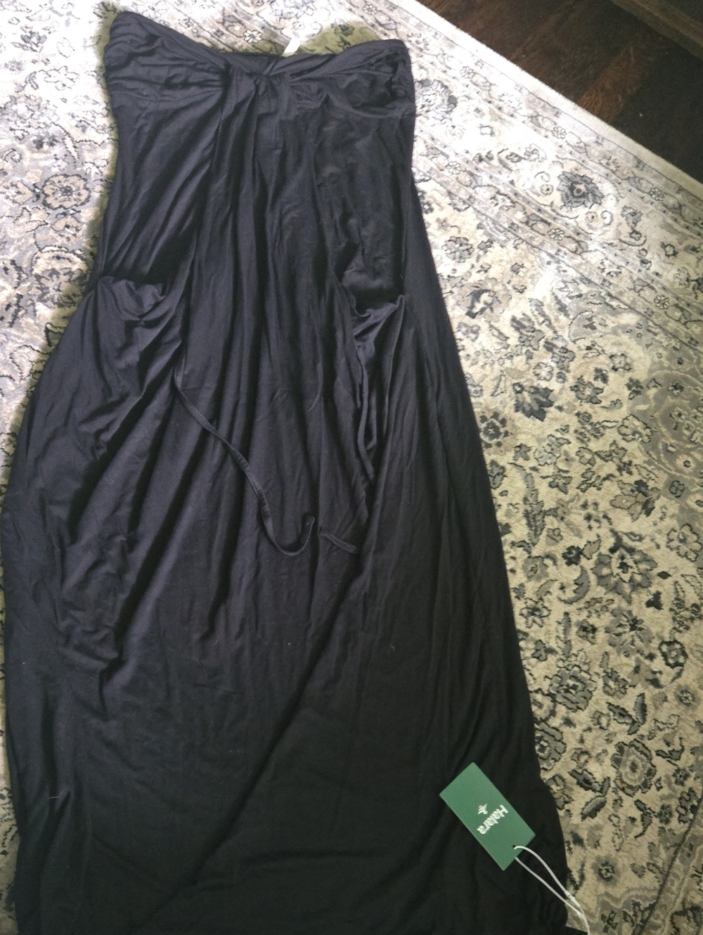 HALARA Black Strapless Maxi Dress